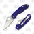 Spyderco Para 3 Folding Knife Blue G-10