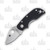 Spyderco Chicago Folding Knife Black G10 2in Satin Plain Blade