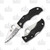 Spyderco Ladybug 3 Folding Knife 1.9 Inch Serrated Satin Clip Point Front Open and Back Closed