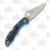 Spyderco Endela Folding Knife Blue 3.41 Inch Serrated Satin Clip Point Back Open 1
