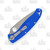 Spyderco Resilience Lightweight Folding Knife Blue FRN 4.25in Satin Plain Blade