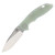 Hinderer XM-18 3.5 Non Flipper Folding Knife Stonewash Slicer/Translucent G-10 Gray Titanium KXM35NFSLSTGG10