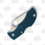 Spyderco Manbug Folding Knife 1.97in Plain Edge Teal FRN