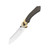 Kizer Clairvoyant Button Lock Folding Knife (Stonewash 154CM  Brass/Micarta)
