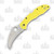 Spyderco Tasman Salt 2 Folding Knife Plain Edge Yellow FRN