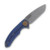 Curtiss Custom Knives F3 Large Framelock Folding Knife (Magnacut Spanto, Blue/Bronze Titanium) CCKF3LSPFFBL