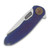 Curtiss Custom Knives F3 Large Framelock Folding Knife (Magnacut Wharny, Blue Two-Tone Bronze Titanium) CCKF3LWFBL2T