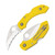 Spyderco Dragonfly 2 Salt Folding Knife Serrated Hawkbill Yellow FRN