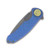 Curtiss Custom F3 Large Slicer Flipper Framelock Folding Knife (Yellow  Aqua/Purple)