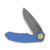 Curtiss Custom F3 Large Slicer Flipper Framelock Folding Knife (Yellow, Aqua/Purple) CCKF3LSLFPAPY