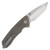 Kizer Mad Green Micarta Folding Knife 3.31in Plain Stonewash Tanto