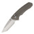 Kizer Mad Green Micarta Folding Knife 3.31in Plain Stonewash Tanto