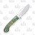 Komoran Green Burlwood Drop Point Fixed Blade Knife