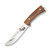 Marbles Checkered Wood Skinner 5.5in Satin Clip Point Fixed Blade Knife