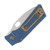 Medford TFF 1 Folding Knife 4in Plain Tumbled Drop Point Blade Blue