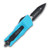 Microtech Mini Troodon Out-the-Front Automatic Knife (P/S Black D/E | Turquoise)