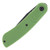 Kansept Reverie Grass Green Flipper 3in Plain Black Clip Point