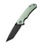 CIVIVI Brazen Folding Knife Natural 3.46in Plain Black Stonewash Tanto