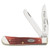 Case Pilot Test Run Slant Bolster Red Bone Trapper Folding Knife CA21779