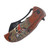 Frost Cutlery Pakkawood Spring-Assisted Deer Linerlock Folding Knife FRFC139D