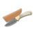 Damascus Small Hunter Fixed Blade Knife Smooth Bone Handle
