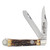 Queen Cutlery American-Made Folding Knife Genuine Stag Trapper