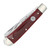 Queen Cutlery American-Made Red Smooth Bone Two-Blade Trapper Folding Knife