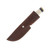 SZCO Supplies White Filework Skinner Fixed Blade 4.13in Drop Point DH8004WH