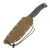 ESEE 6P Black Blade Gray Micarta Handles Tan Sheath ESEE6P