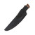 Weatherford Knife Co 7.5in Flat Back Orange and Black Plain Drop Point