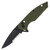 Bear & Son Slide Lock Serrated Folding Knife (OD Green)
