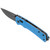 SOG Flash AT Civic Cyan Folding Knife 3.45in Black Straight Back Blade