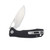Honey Badger Medium Folding Knife Drop Point Black Handle With Choil
