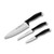 J. A. Henckels International Silver Cap 3 Piece Starter Set with Black Polypropylene Handles and Stain Finish Stainless Steel Blades Model 13582-002