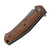 Kershaw Concierge Folding Knife Wood 3.25in Plain Stonewash Drop Point 2