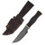 Fox-n-Hound Damascus Fixed Blade Knife Ebony wood 5.5in Clip Point FH123