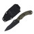 Southern Grind Jackal OD Green G10 4.75in Black Drop Point Fixed Blade SG05070203-01