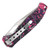 Bear Edge Folding Knife Pink Camo 3.25in Plain Drop Point
