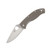 Spyderco Tenacious Folding Knife Brown 3.35 Plain Satin Drop Point 1