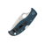 Spyderco Leafjumper Blue Lightweight Backlock Folding Knife Serrated