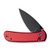 CIVIVI Qubit Folding Knife Red 2.98in Plain Black Stonewash Drop Point