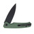 CIVIVI Altus Green 2.97 Inch Plain Black Stonewash Drop Point Back Open 2