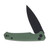 CIVIVI Altus Green 2.97 Inch Plain Black Stonewash Drop Point Front Open 2