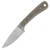 Battle Horse Knives Frontier Valley Fixed Blade Knife (01 Steel  Flat Grind  Green Micarta)