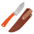 Battle Horse Knives Crooked Creek Fixed Blade Knife (Orange G-10)
