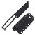 HalfBreed Blades Compact Field Knife 4.01in Plain Black PVD Tanto 2