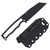 HalfBreed Compact Field Knife Wharncliffe Fixed Blade Knife Black PVD
