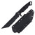 Halfbreed Medium Infantry Knife Partially Serrated Fixed Blade Black MIK05PSBLKK340