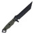 Halfbreed Medium Infantry Fixed Blade Knife (K340 Black Teflon OD G-10 Black Kydex)