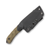Stroup Knives Desert Fox OD Green 3.5in Plain Black Upswept